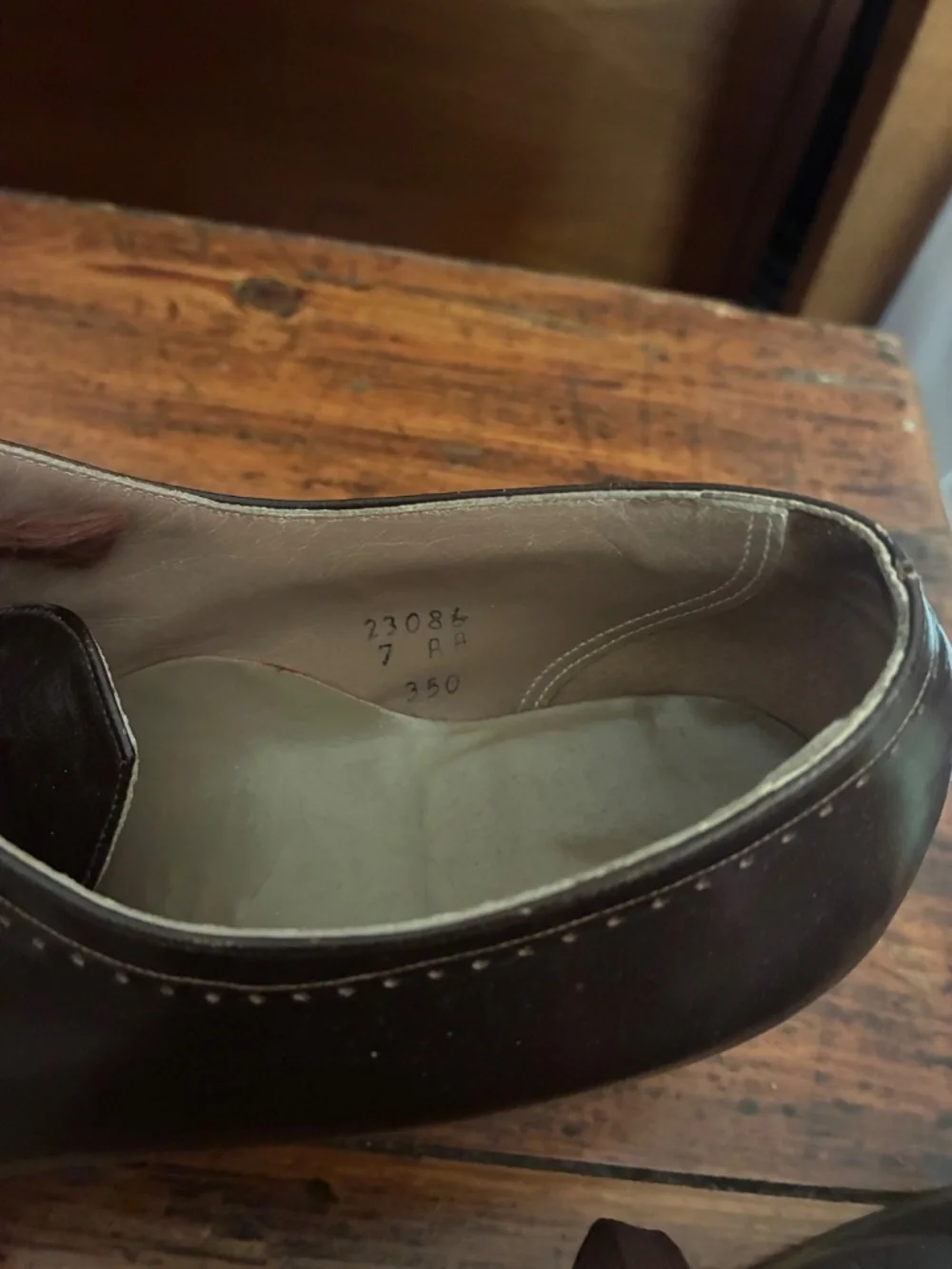 1930s/1940s Brown Leather Oxford Heels
